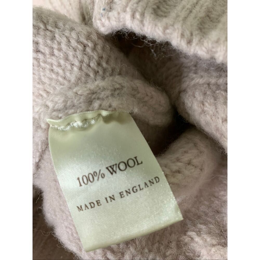 Peregrine England 100% wool Fisherman Cable Knit sweater women's size small - Picture 4 of 4